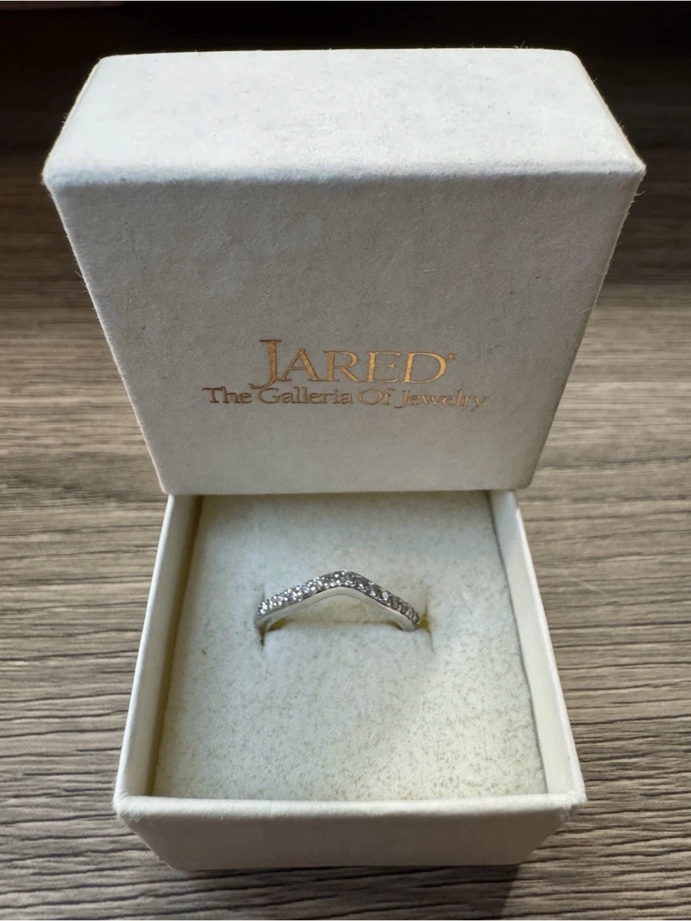 14K White Gold Diamond Anniversary Band-Jared-Size 6 w/Original Box